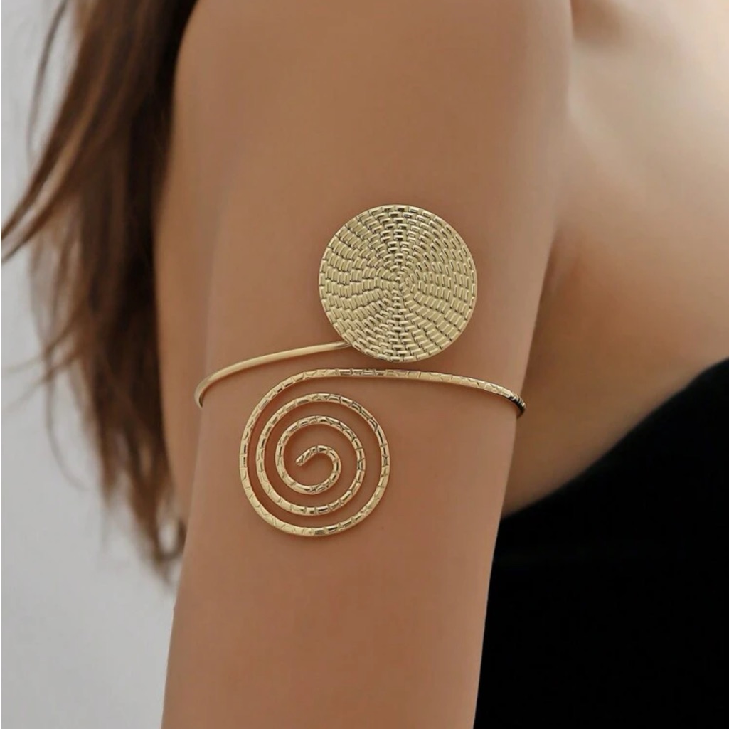 1pc Fashionable & Personality Glossy Music Note Decorated Metallic Armlet